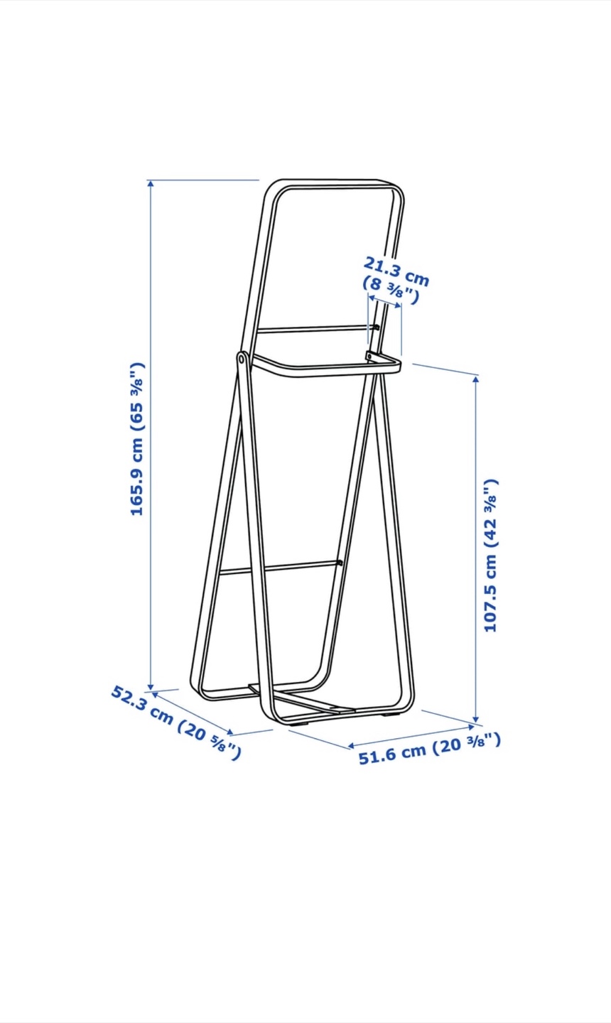 Ikea IKORNNES Standing Mirror, Ash - photo 4