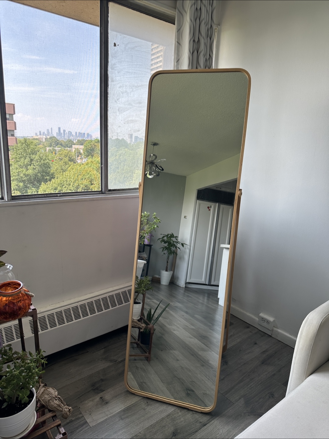 Ikea IKORNNES Standing Mirror, Ash - photo 2
