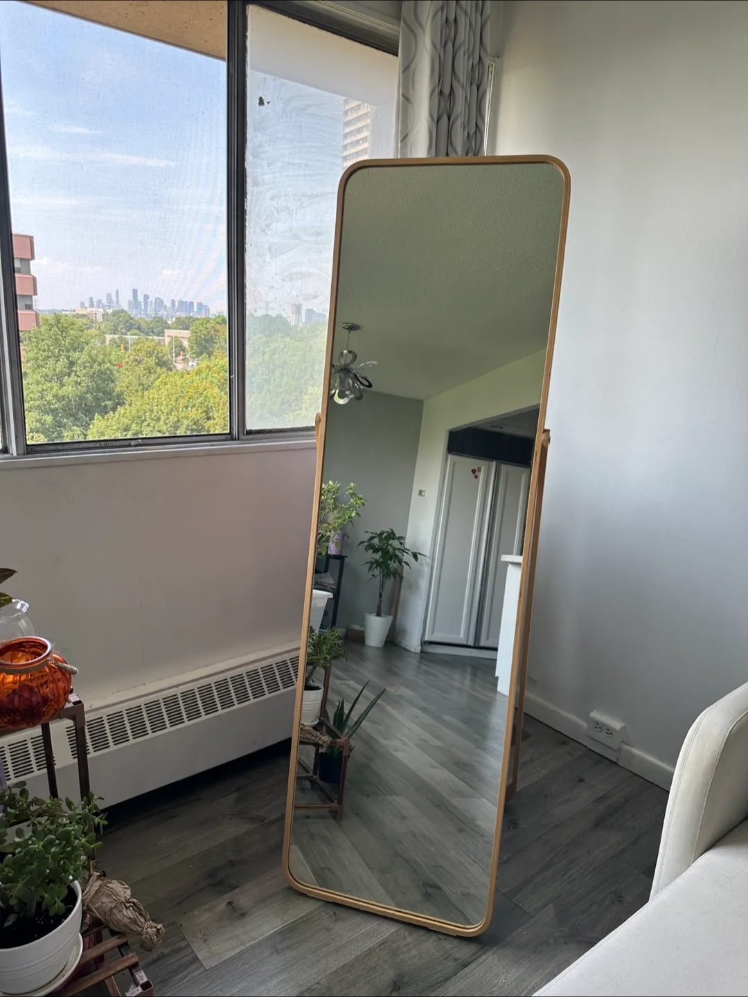 Ikea IKORNNES Standing Mirror, Ash image indicator(2)