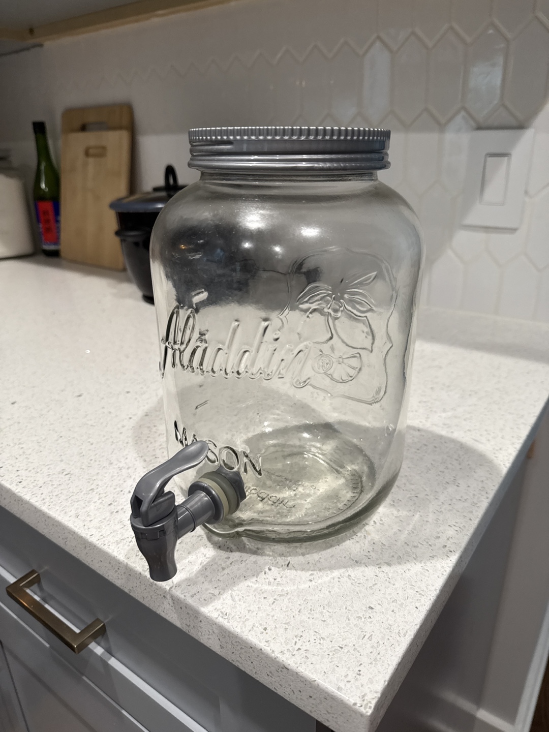 Aladdin Mason Glass Beverage Dispenser with Spout