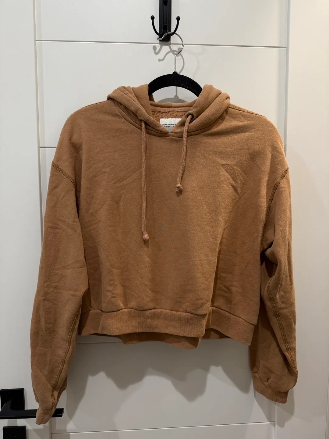 Abercrombie & Fitch Brown Cropped Hoodie - Size Small thumbnail