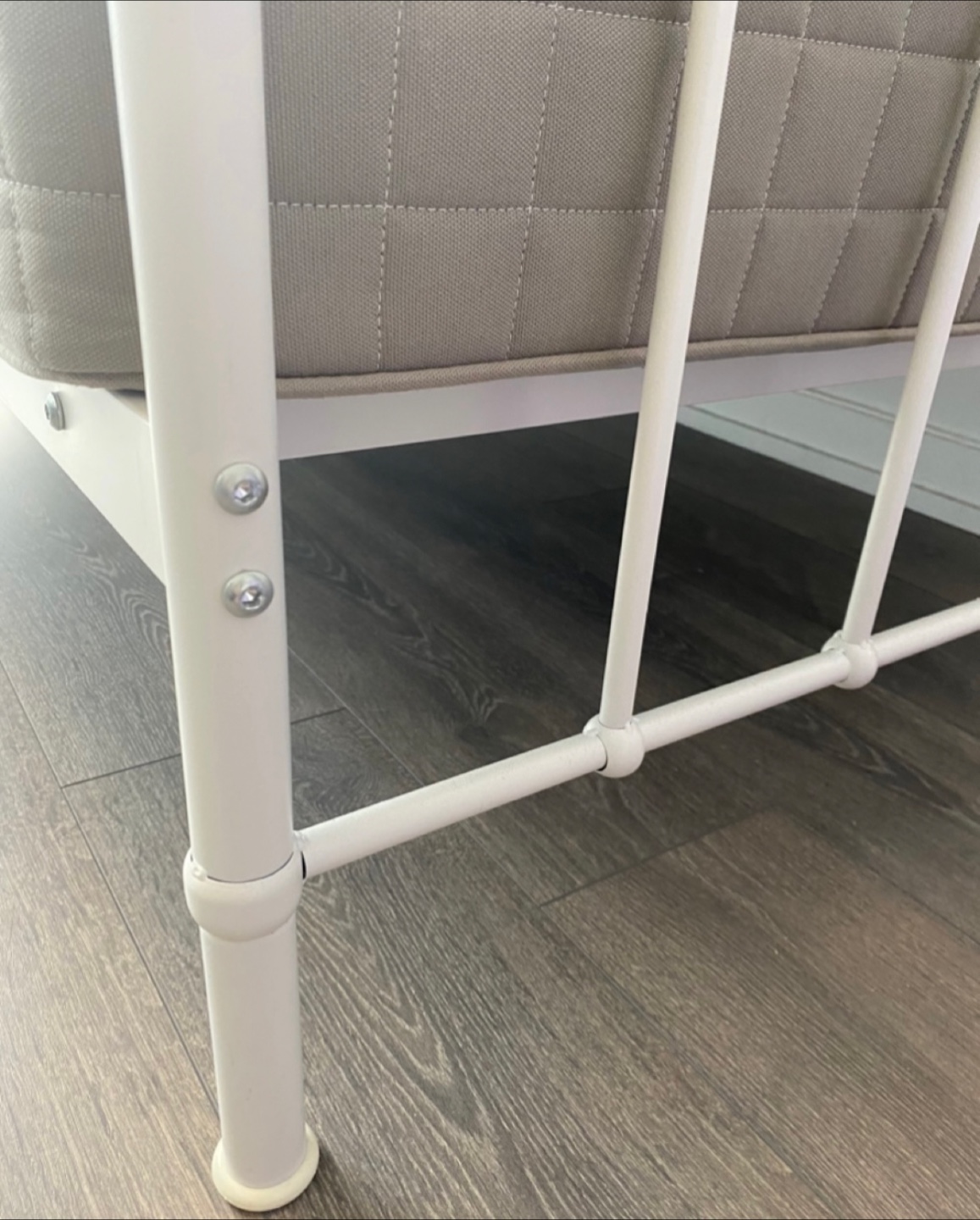 <moving sale> Zinus twin White Bed Frame - photo 2