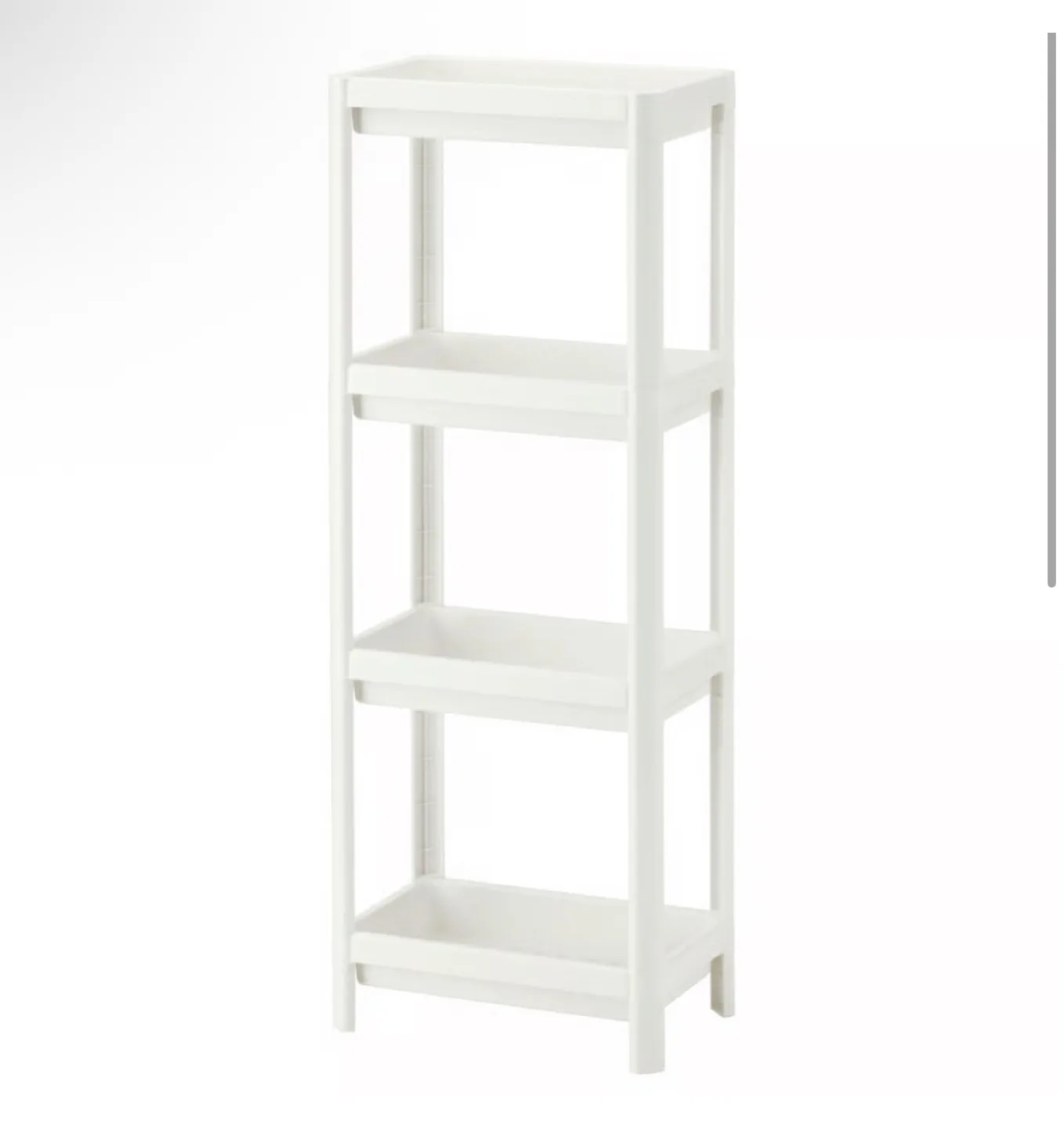 Ikea Vesken White Shelf Unit thumbnail