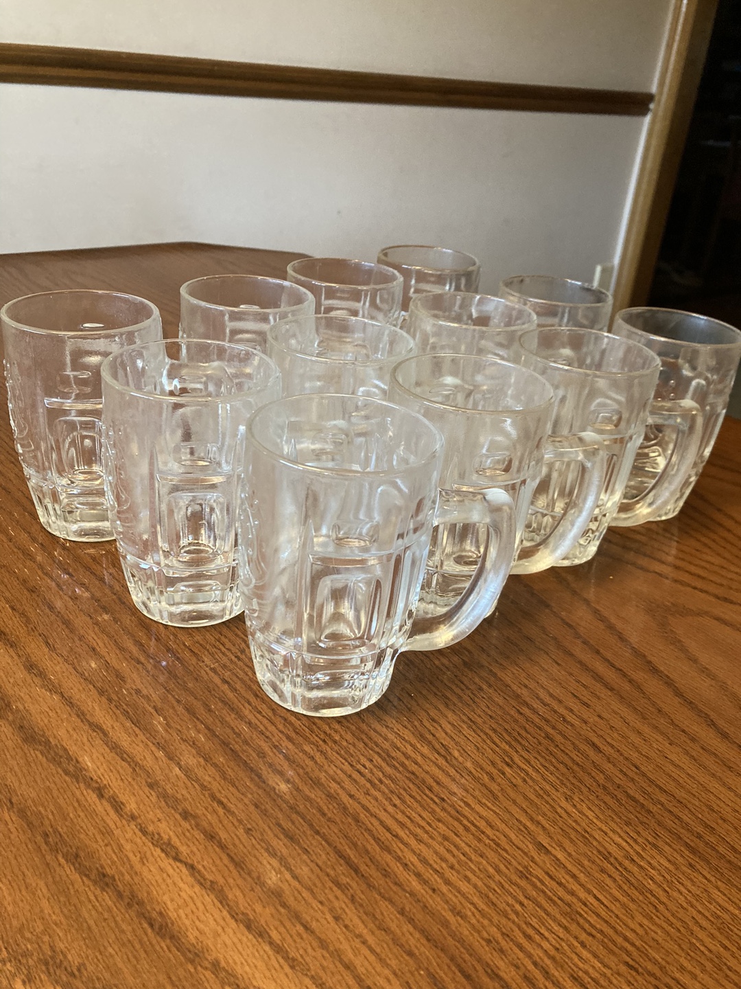 Set of 11 Clear Glass Beer Mugs - photo 3