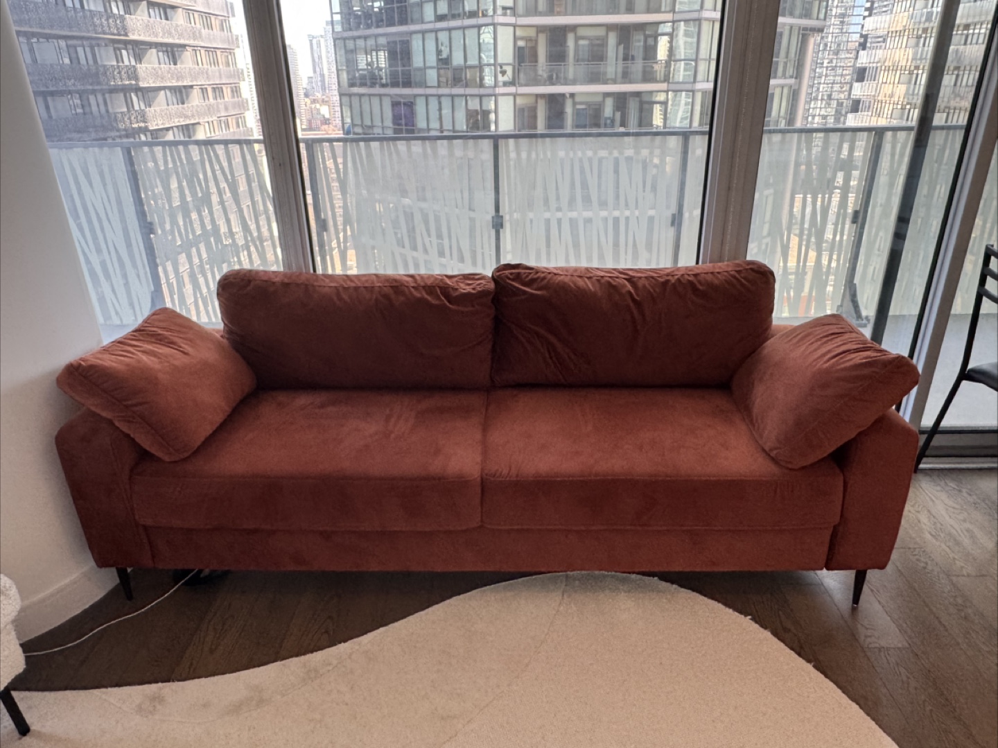 Beautiful Orange Sofa - 2-seater 7ft - photo 2