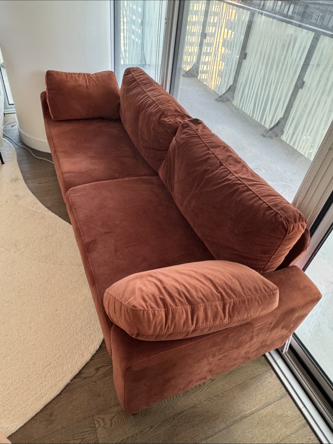 Beautiful Orange Sofa - 2-seater 7ft - photo 3