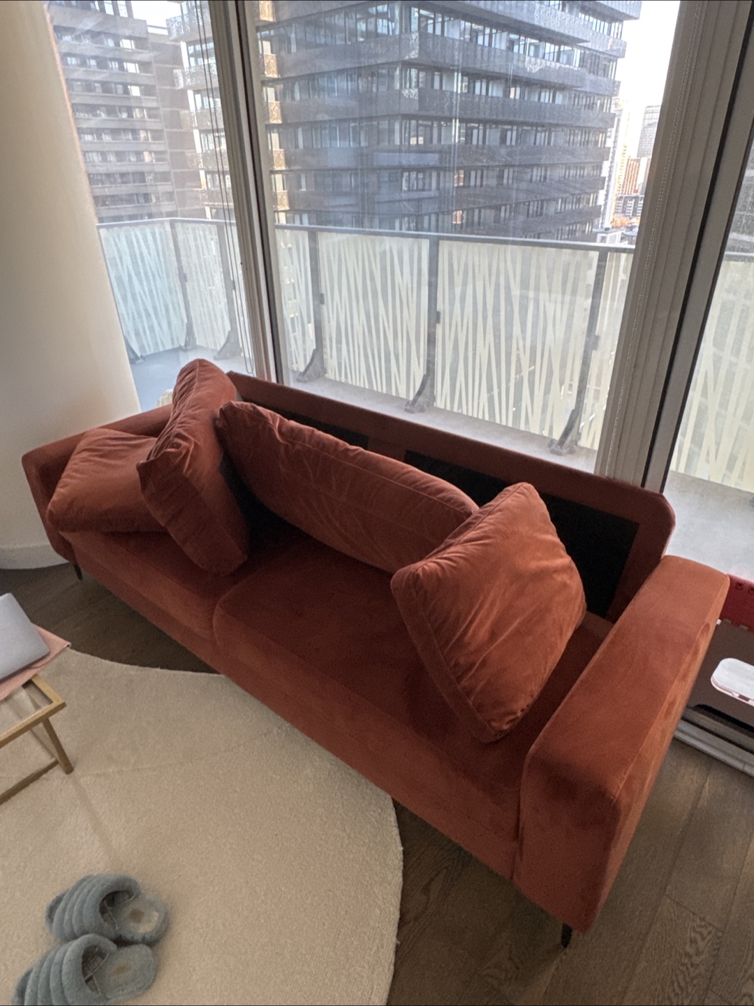 Beautiful Orange Sofa - 2-seater 7ft - photo 4