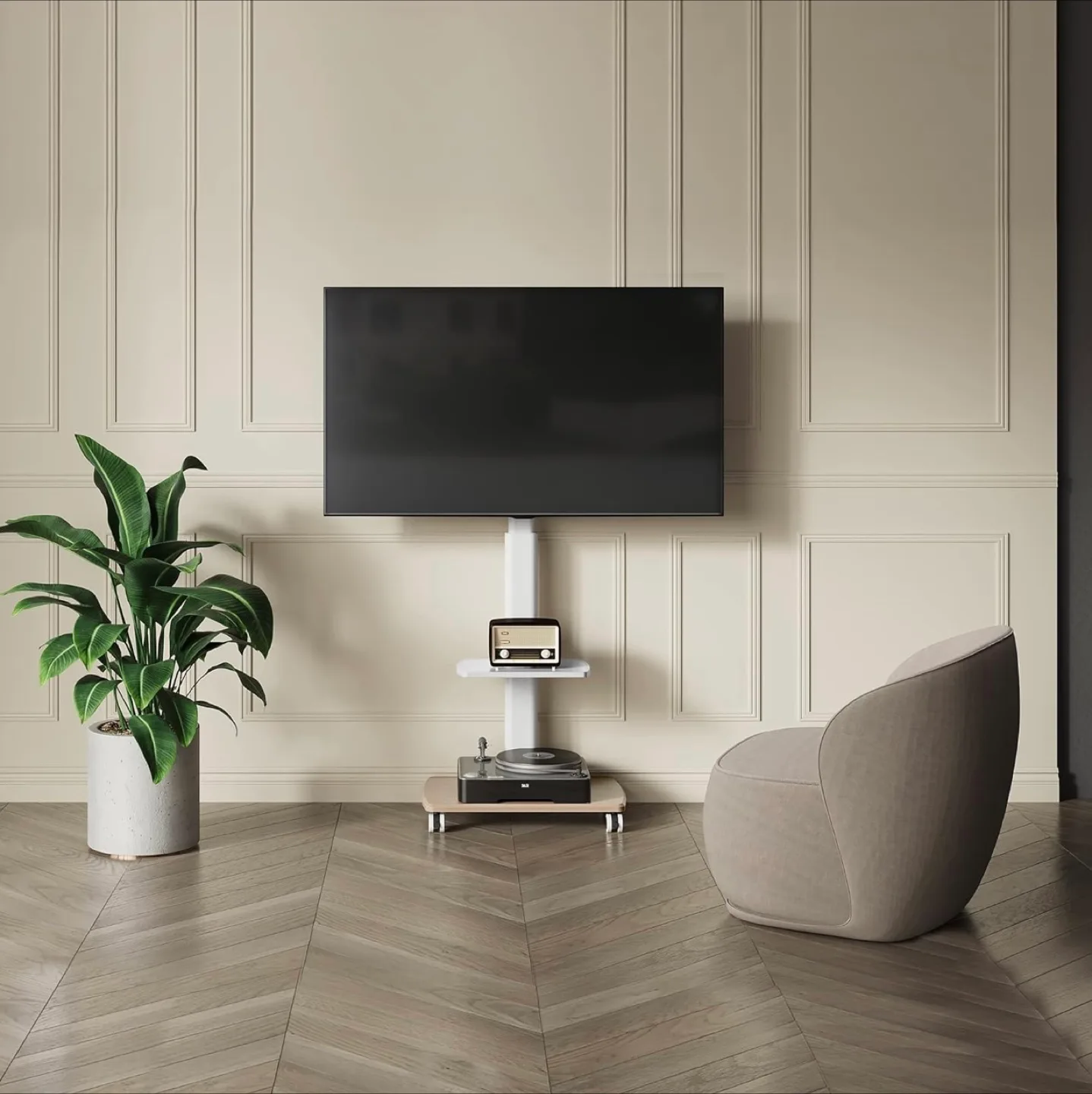 Rolling TV Stand for 32"-70" TVs image indicator(4)