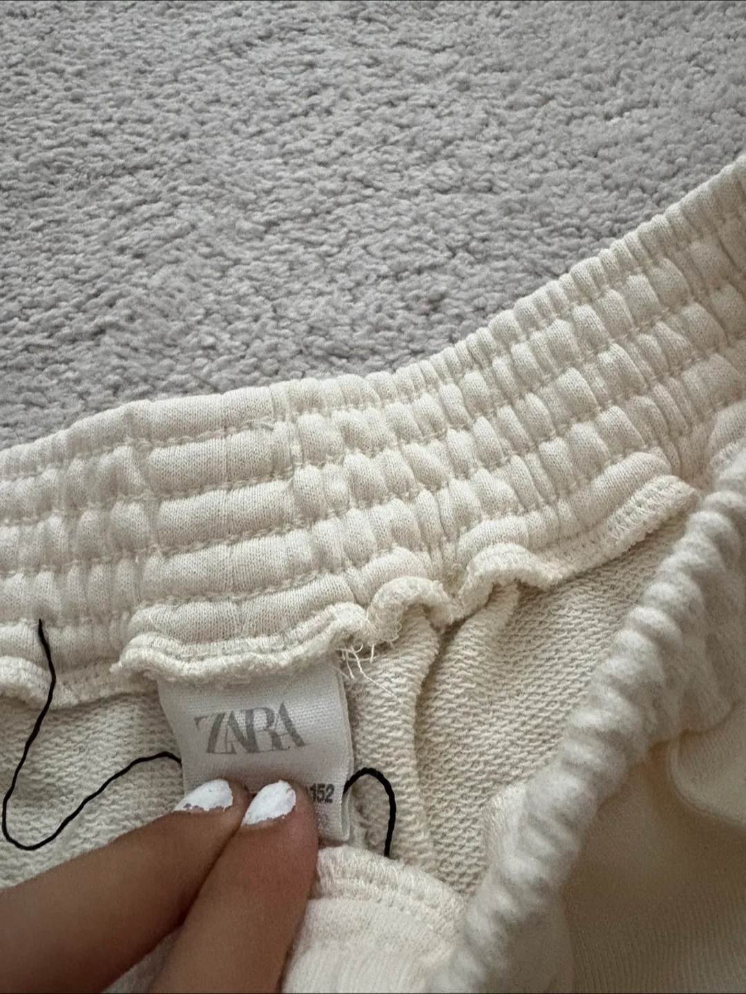 Zara Cream Wide Leg Lounge Pants - Size Small image indicator(2)