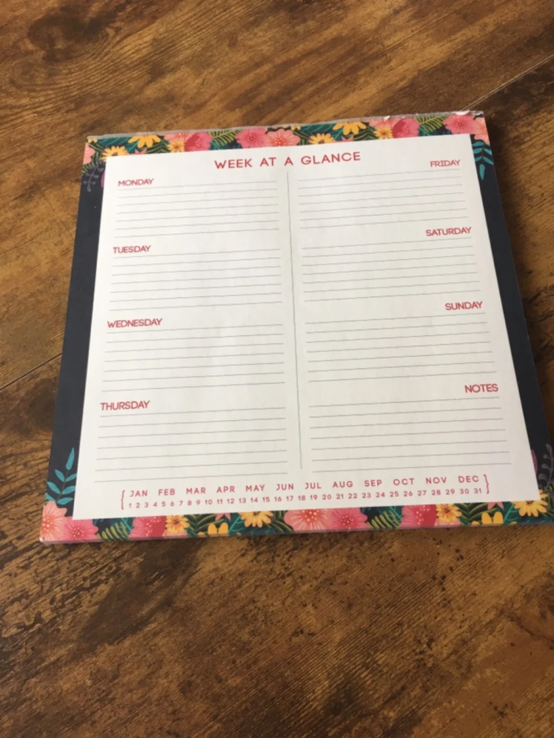 Week At A Glance Floral Planner (46 weeks) thumbnail