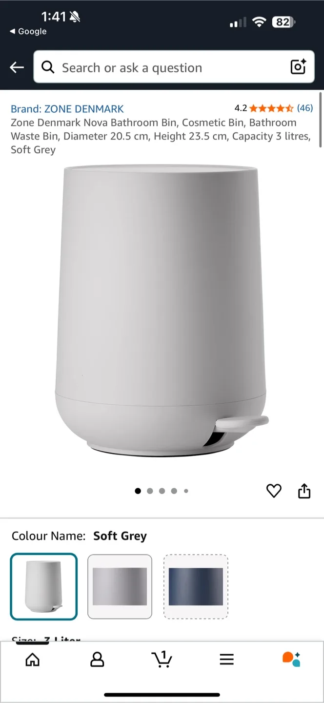 ZONE DENMARK NOVA Pedal Bin - White thumbnail