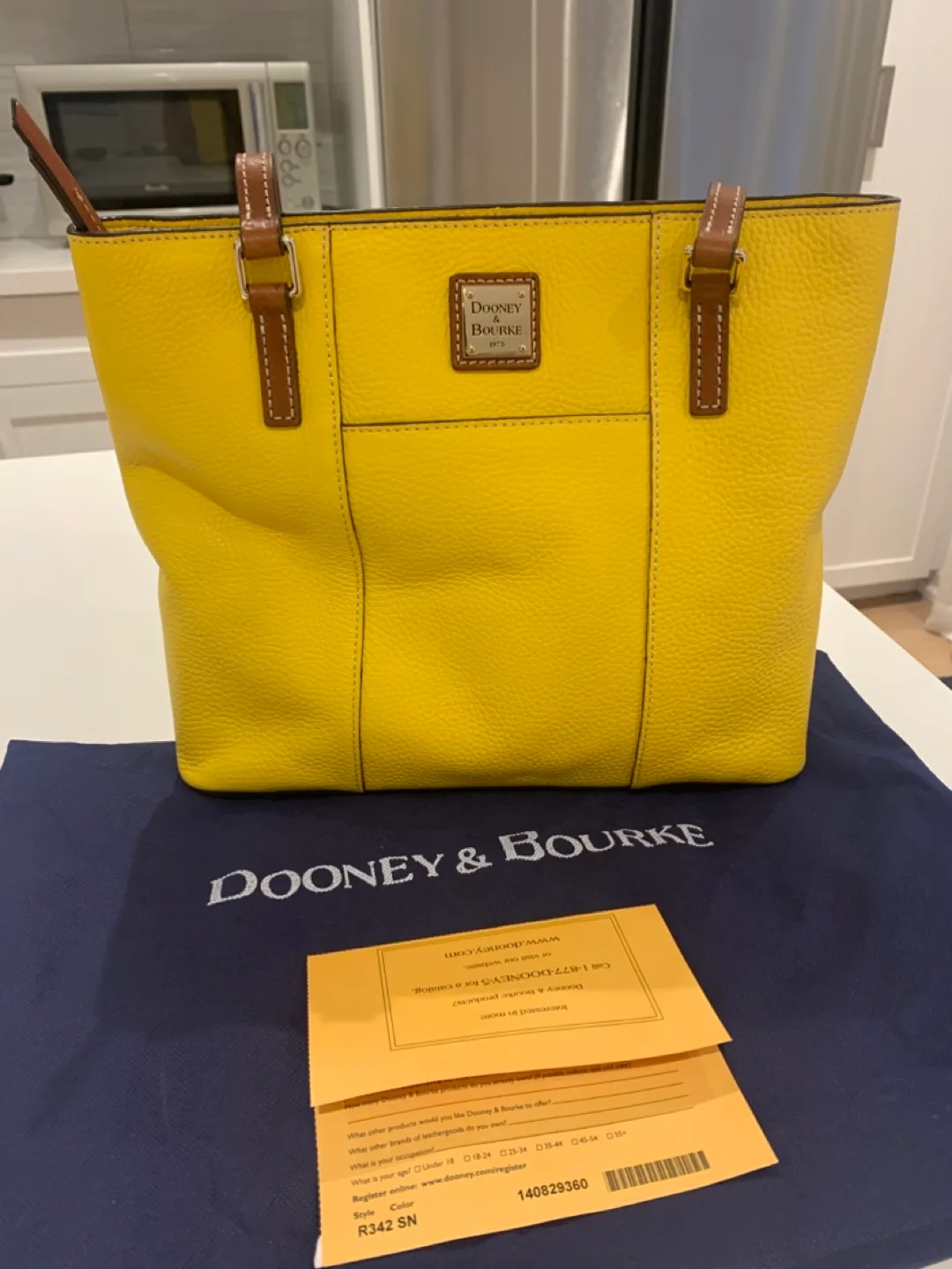 Dooney & Bourke Small Lexington Shopper Tote - Yellow thumbnail