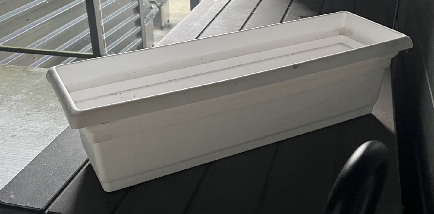 White Plastic Window Box Planter