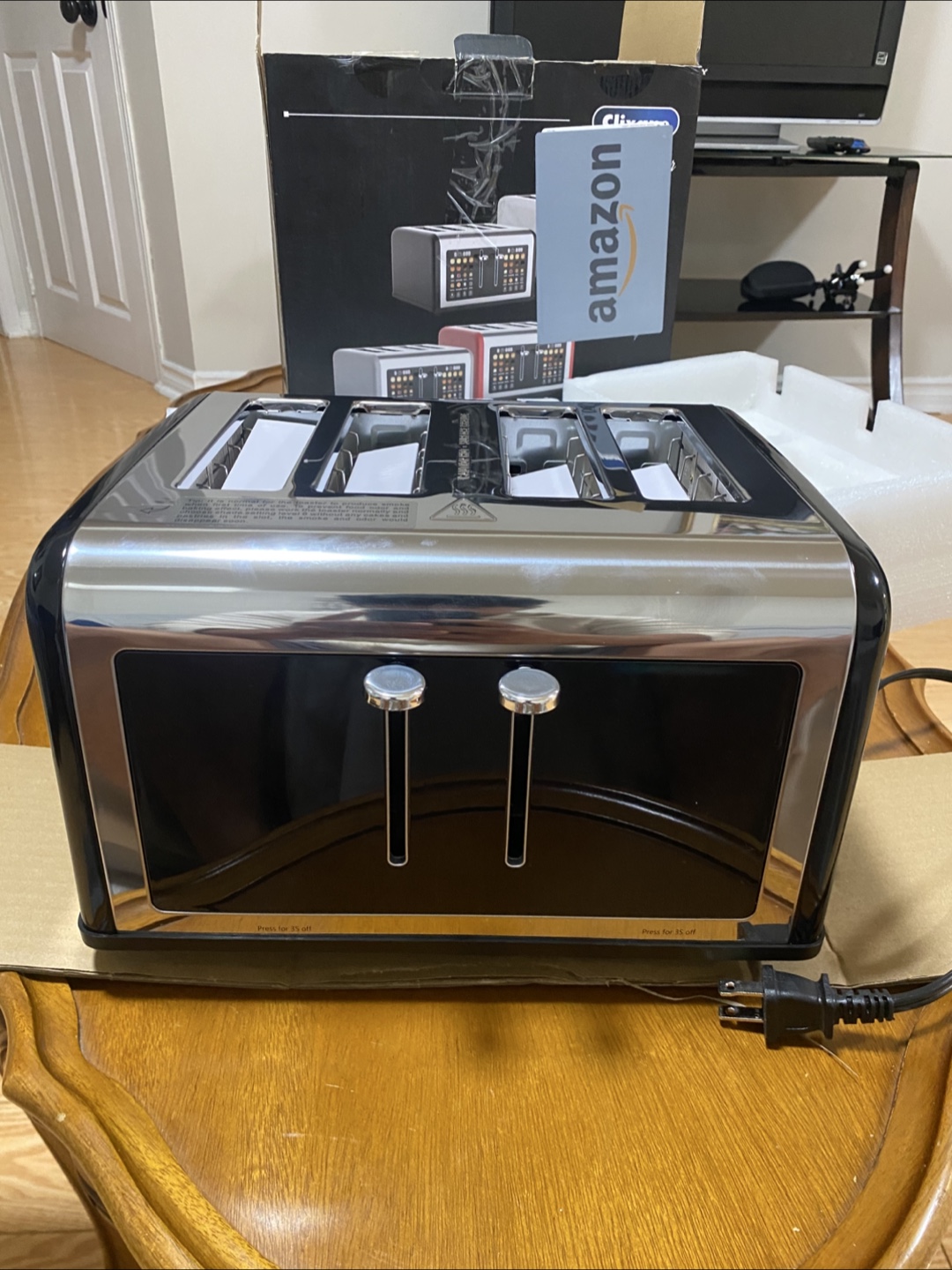 New Clixane 4-Slice Toaster - Black