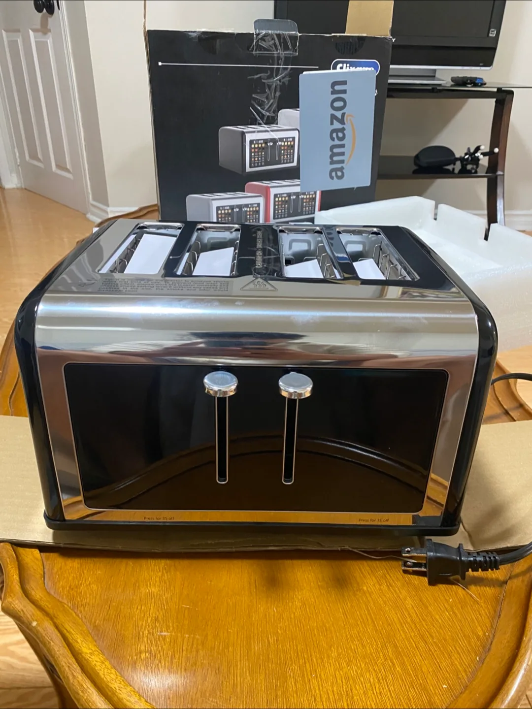 New Clixane 4-Slice Toaster - Black thumbnail