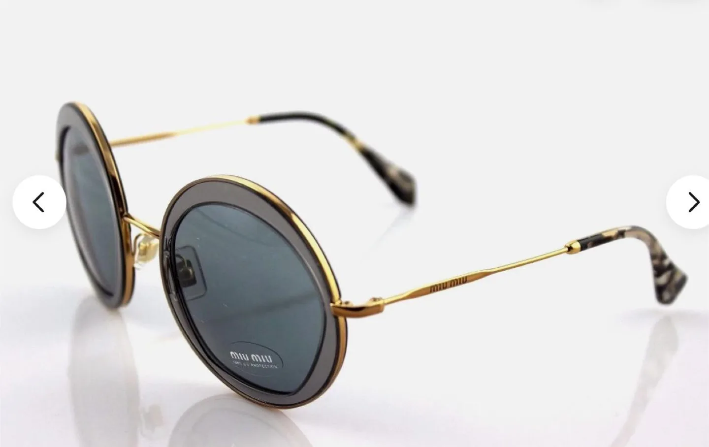 Miu Miu Round Sunglasses with Case image indicator(4)