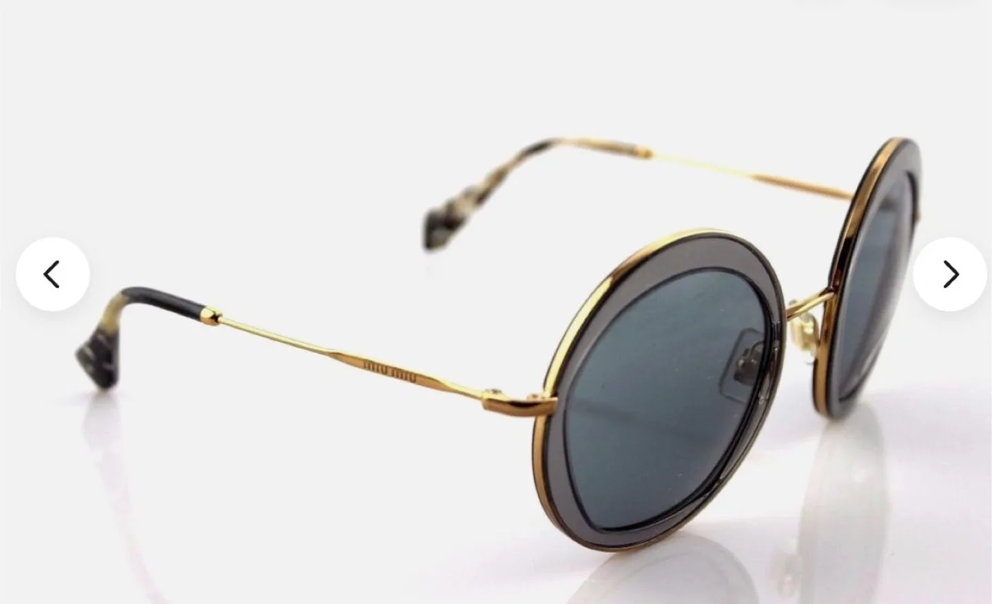 Miu Miu Round Sunglasses with Case image indicator(3)