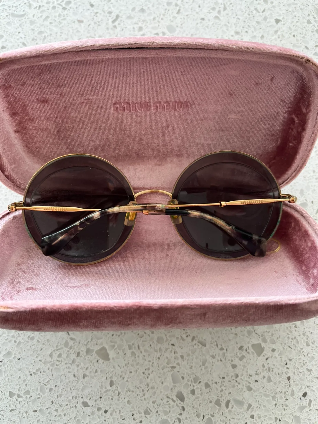 Miu Miu Round Sunglasses with Case image indicator(6)