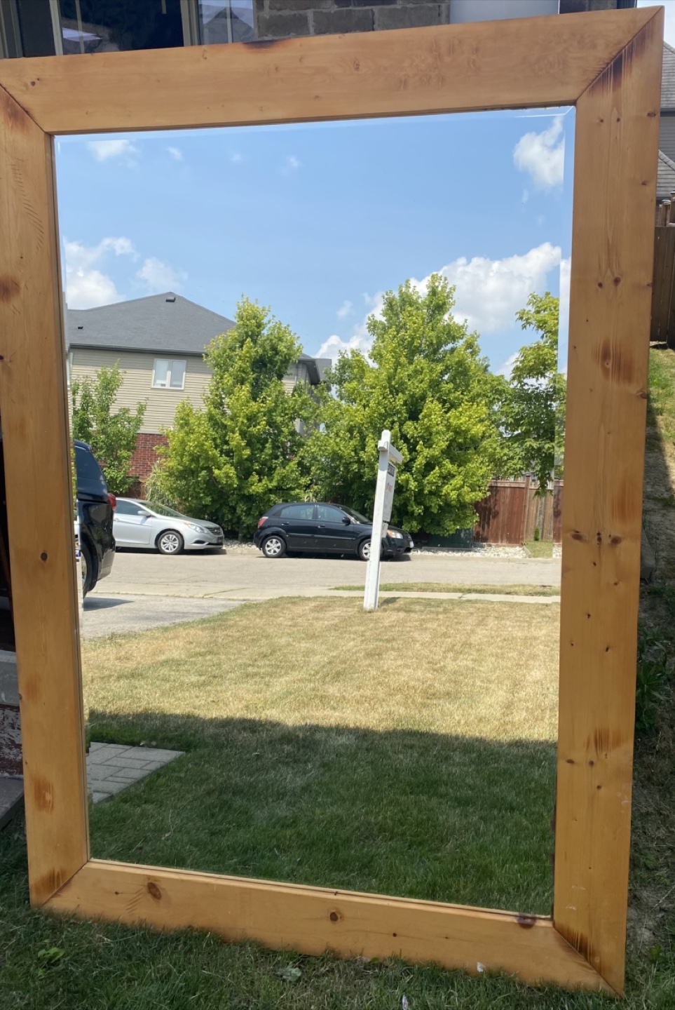 Large Custom made Wooden Framed Mirror