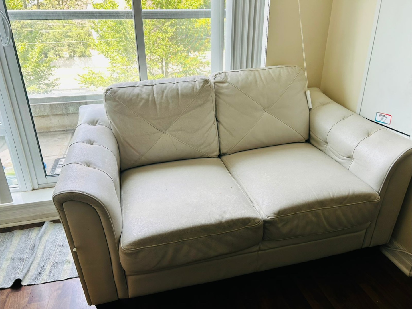 Loveseat Sofa - White