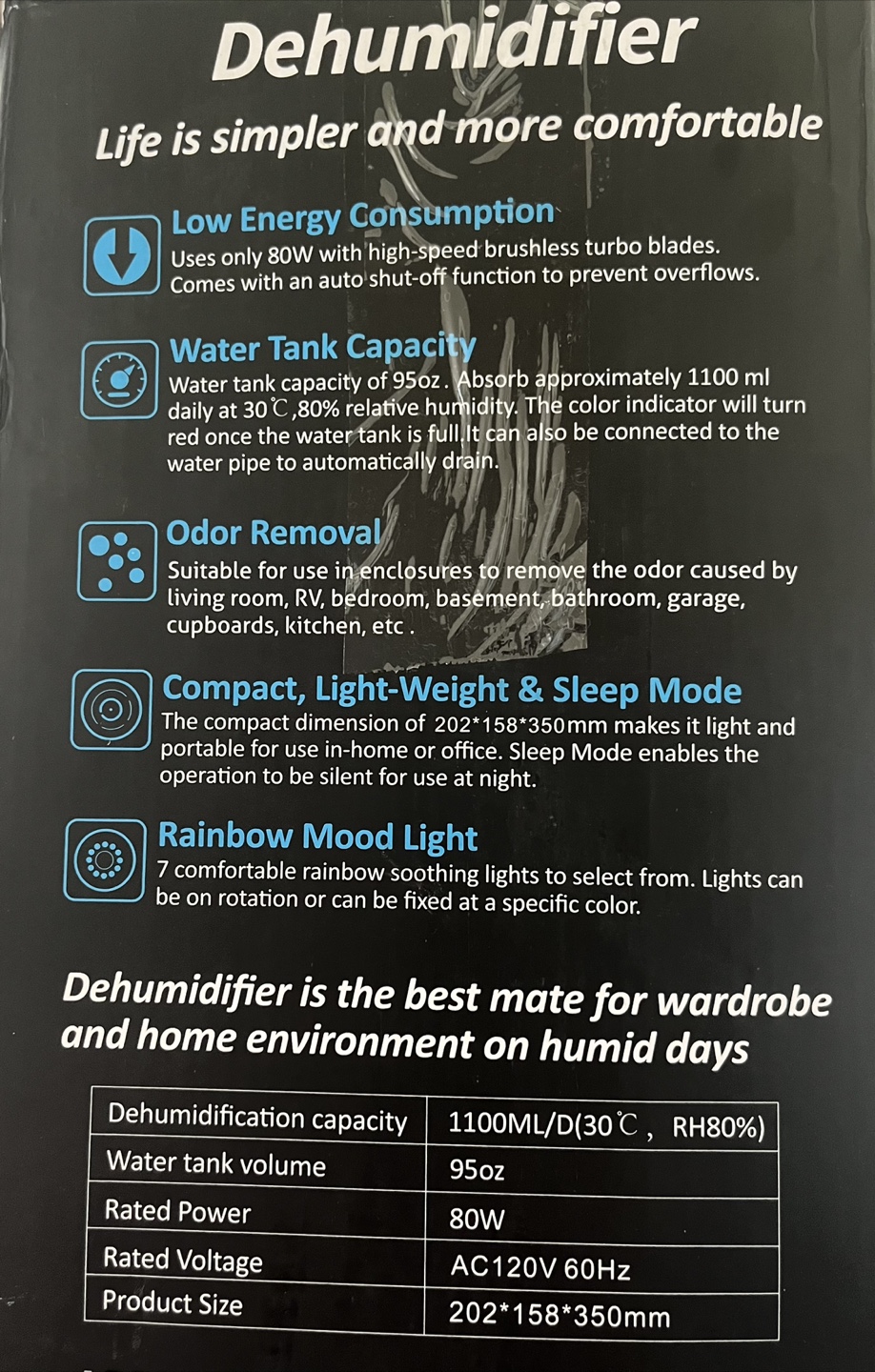 KNKA CS06 Dehumidifier - Like New! - photo 5