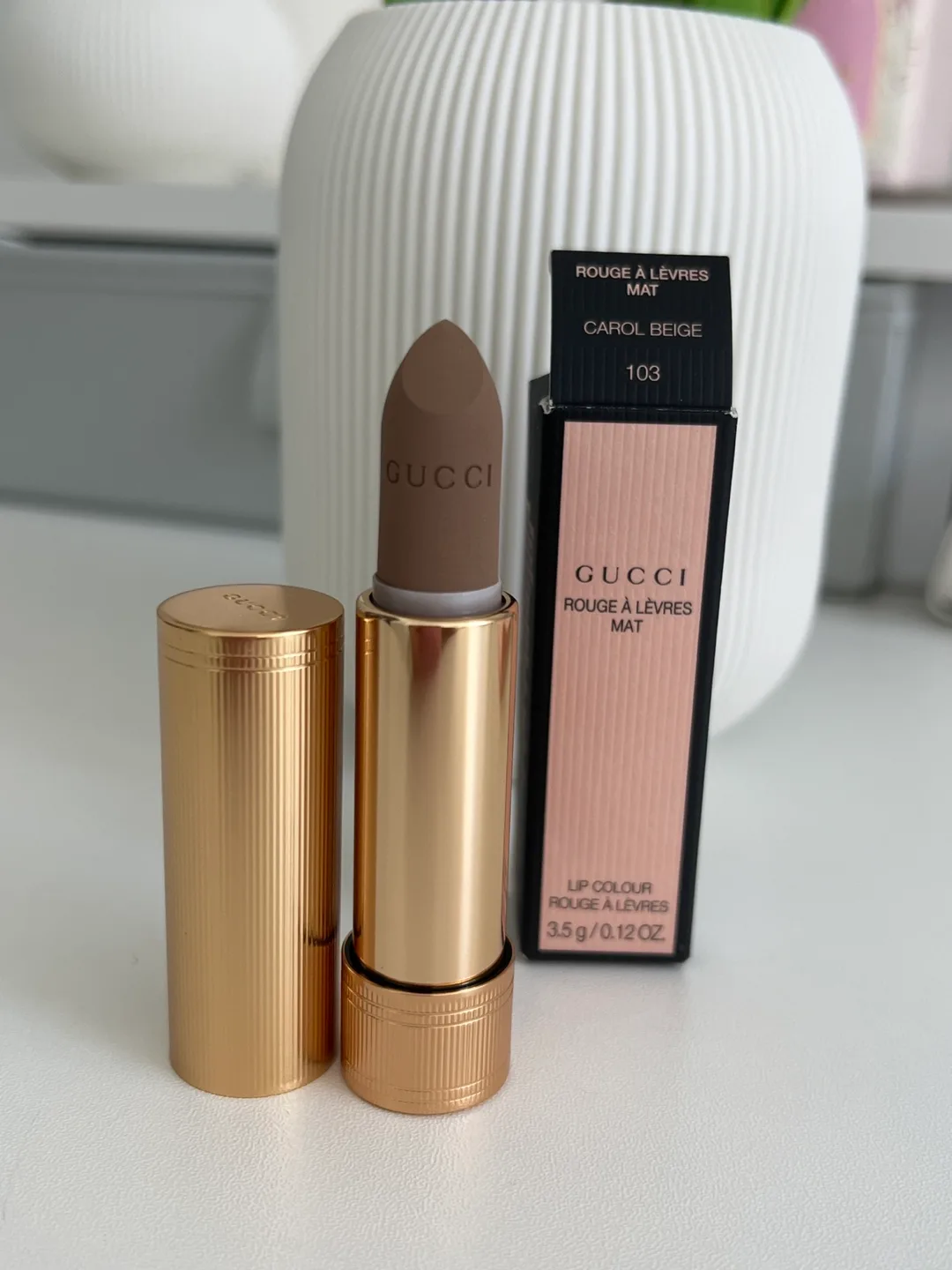 Gucci Rouge a Levres Mat Lipstick - Carol Beige 103 thumbnail