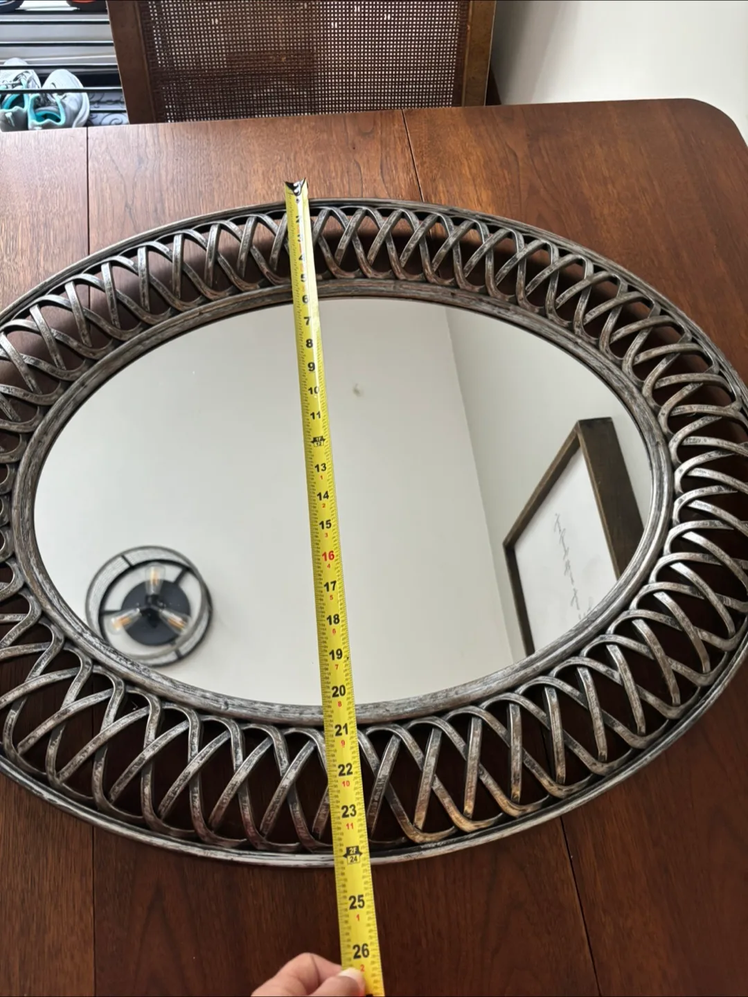 Round Silver Decorative Wall Mirror image indicator(6)