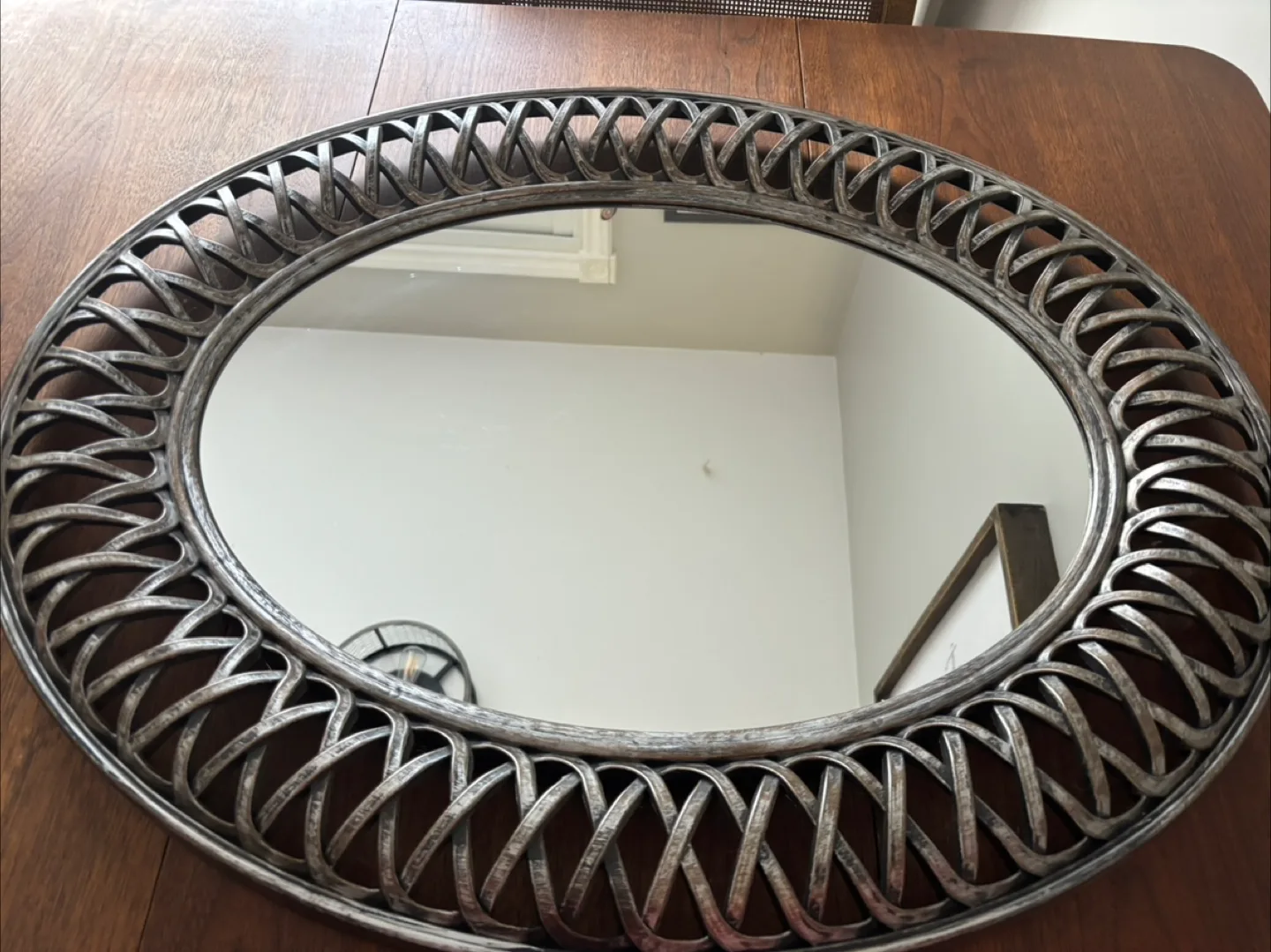 Round Silver Decorative Wall Mirror image indicator(8)