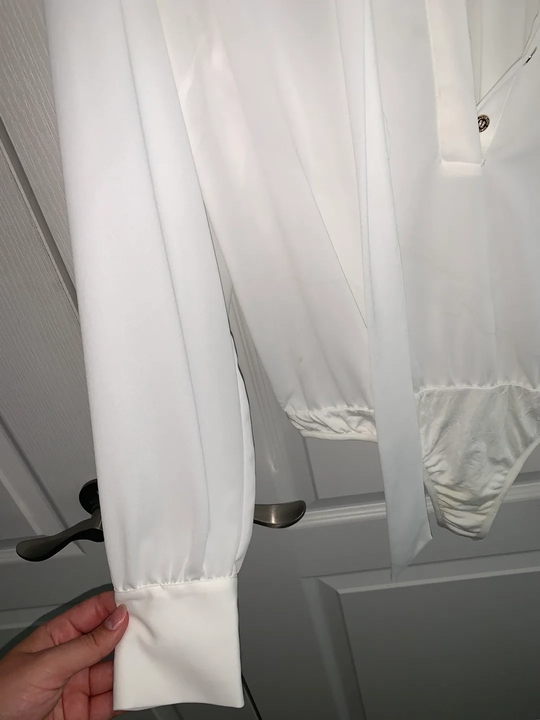 Marciano L White Long Sleeve Bodysuit image indicator(5)