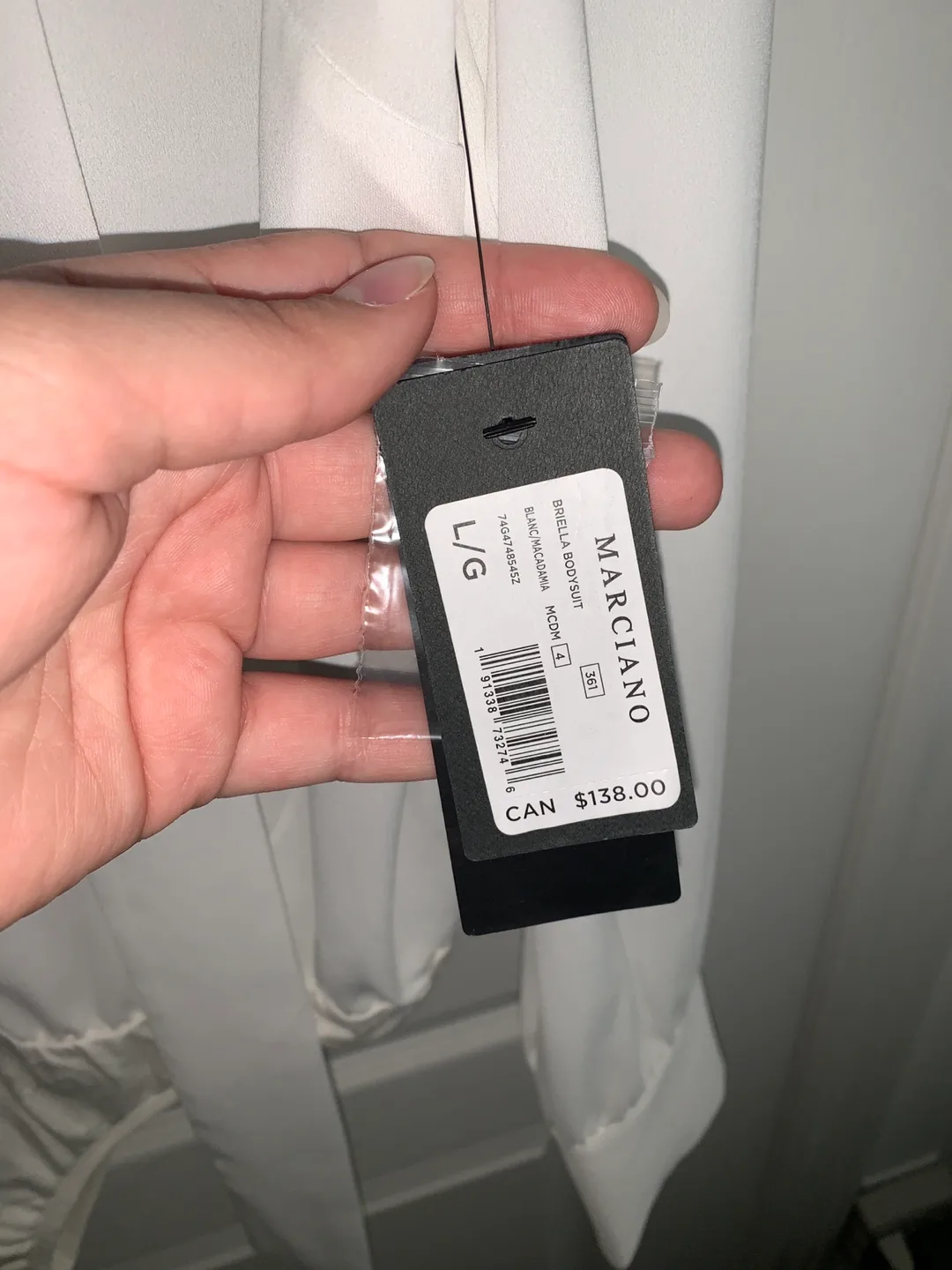 Marciano L White Long Sleeve Bodysuit image indicator(7)