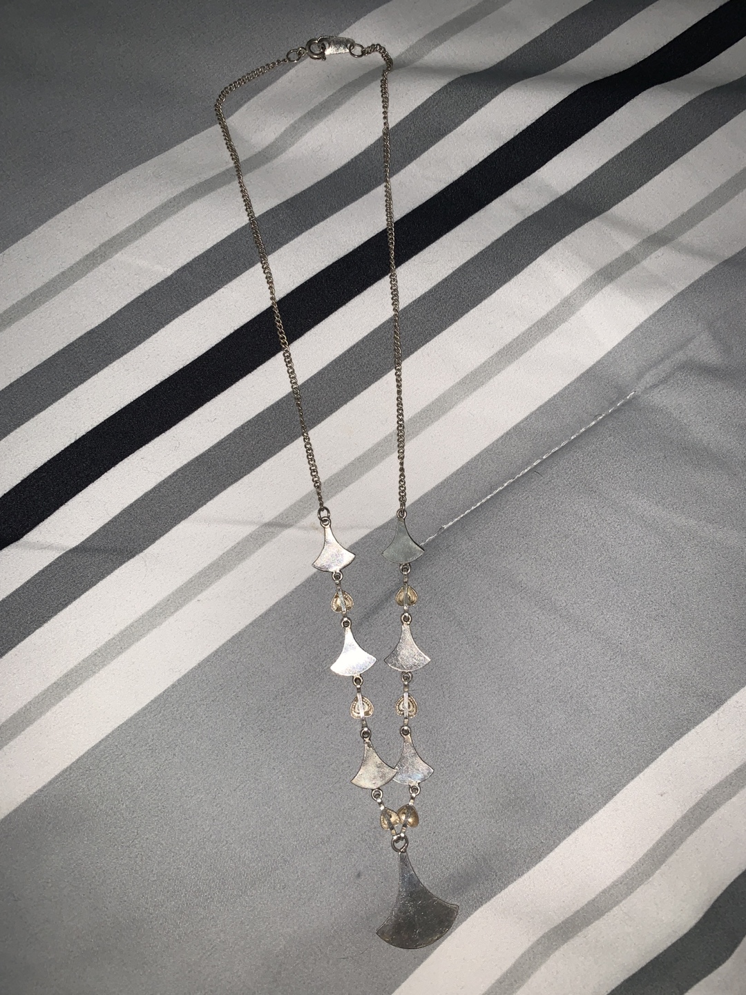 Silver Necklace with Blue Accents - photo 4