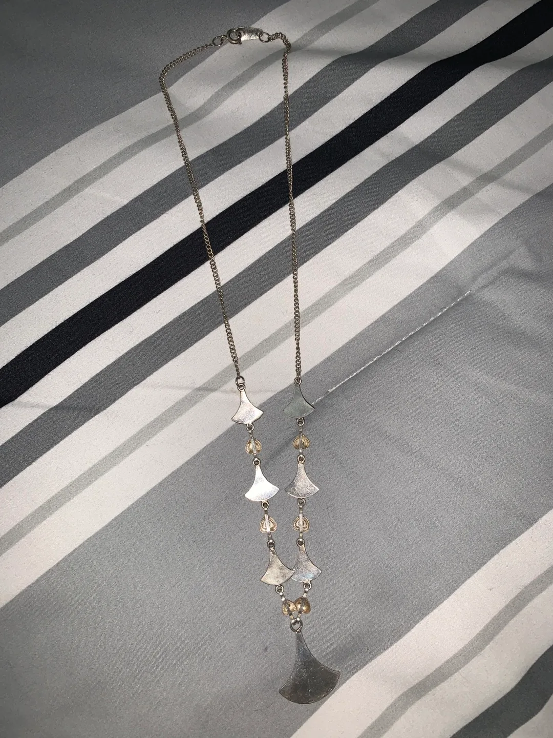 Silver Necklace with Blue Accents image indicator(4)