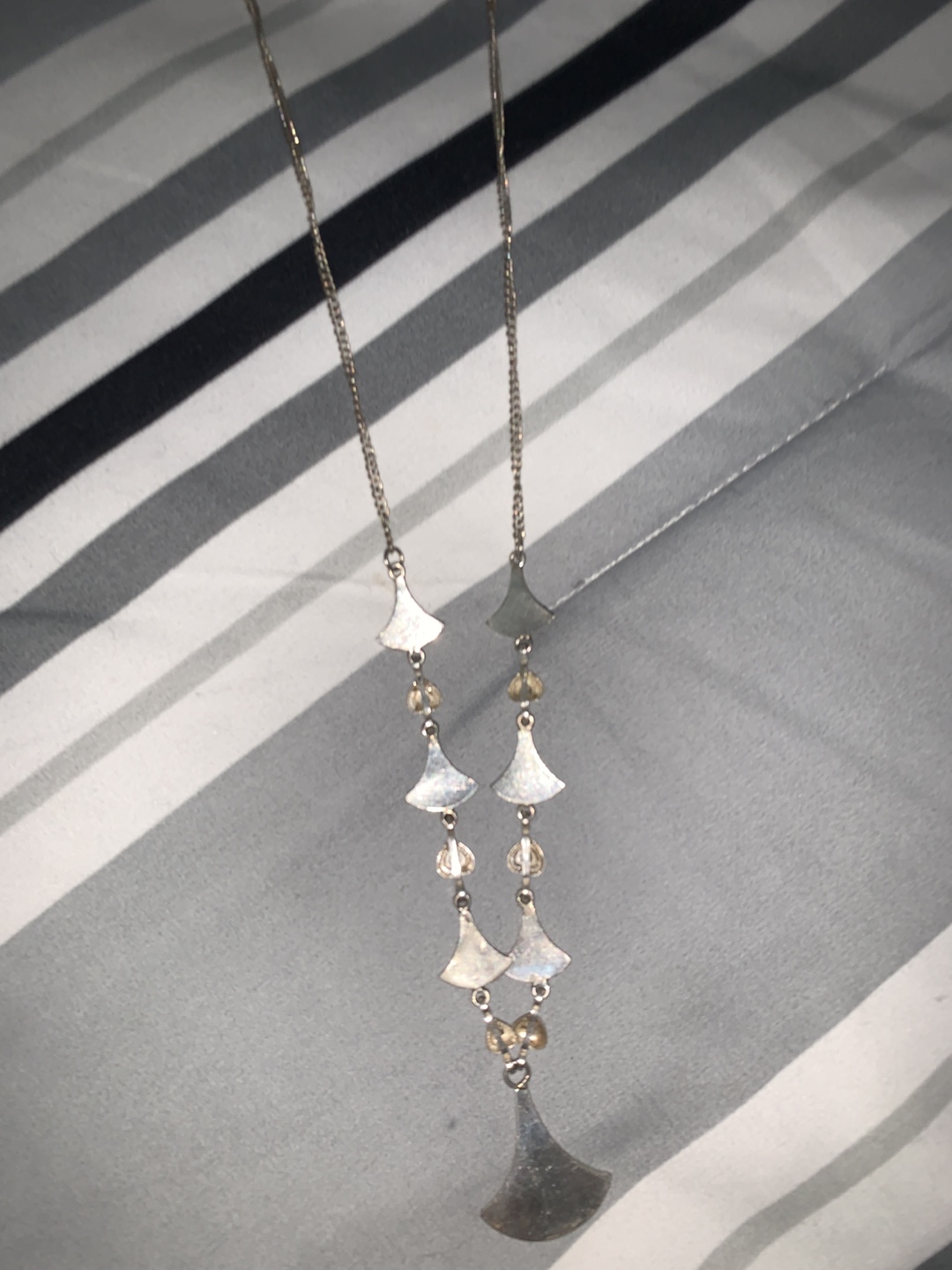 Silver Necklace with Blue Accents - photo 3