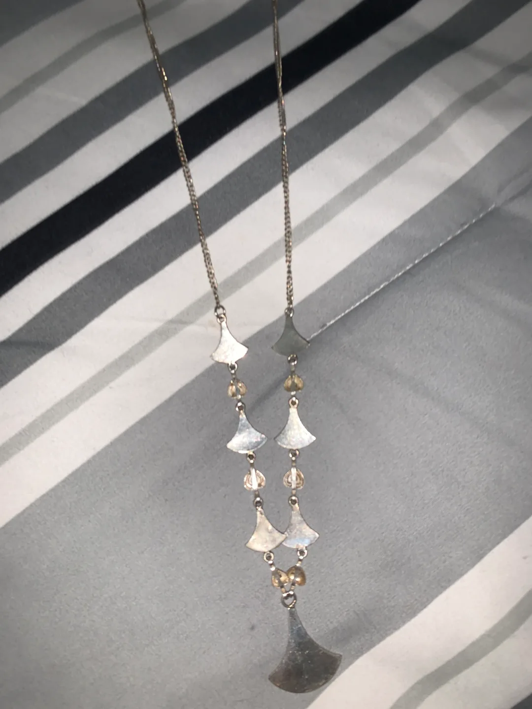 Silver Necklace with Blue Accents image indicator(3)