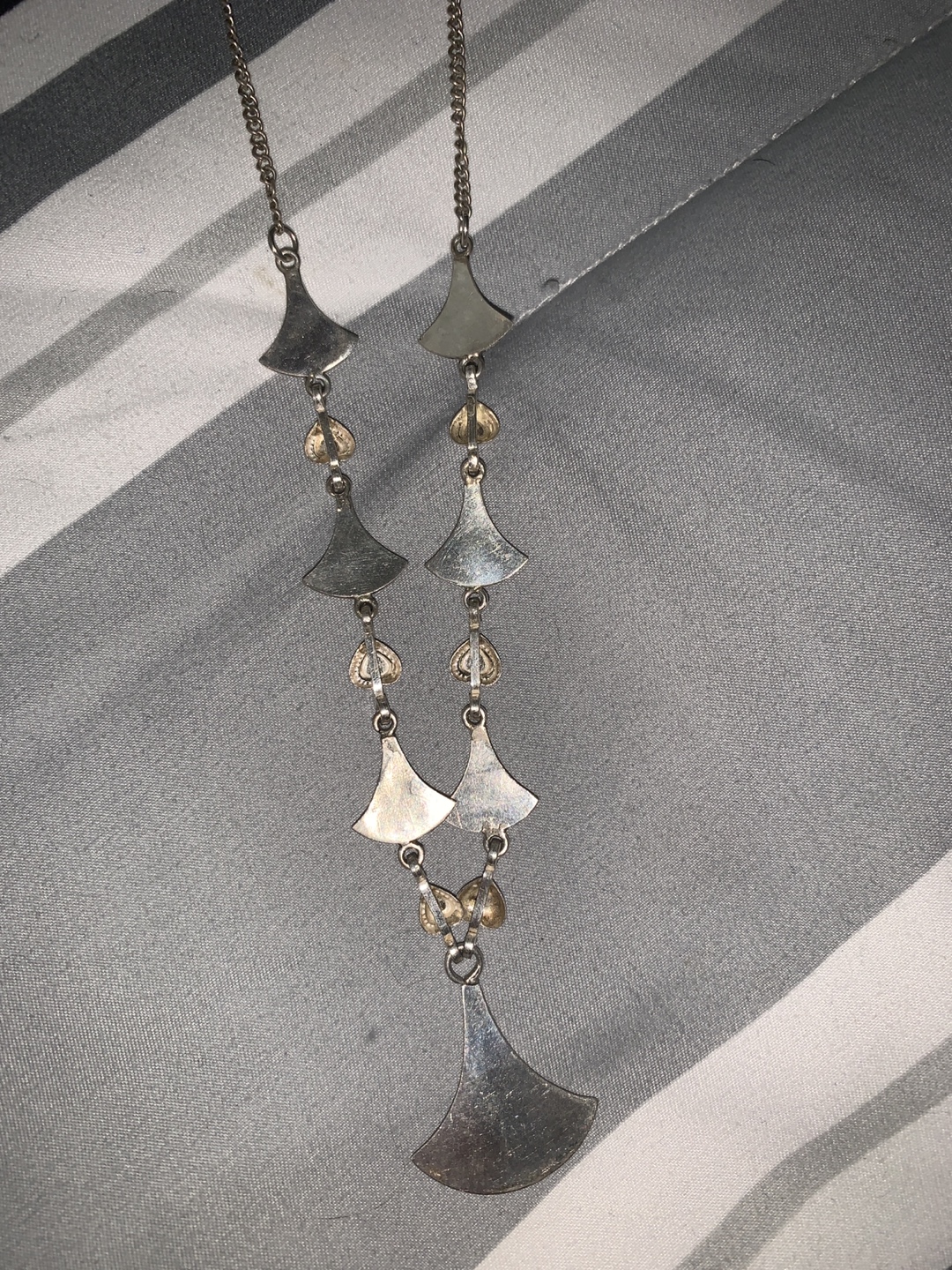 Silver Necklace with Blue Accents - photo 5
