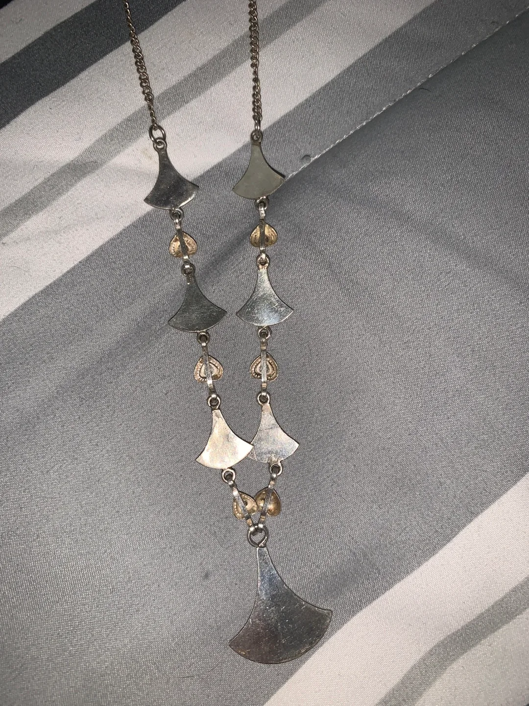 Silver Necklace with Blue Accents image indicator(5)