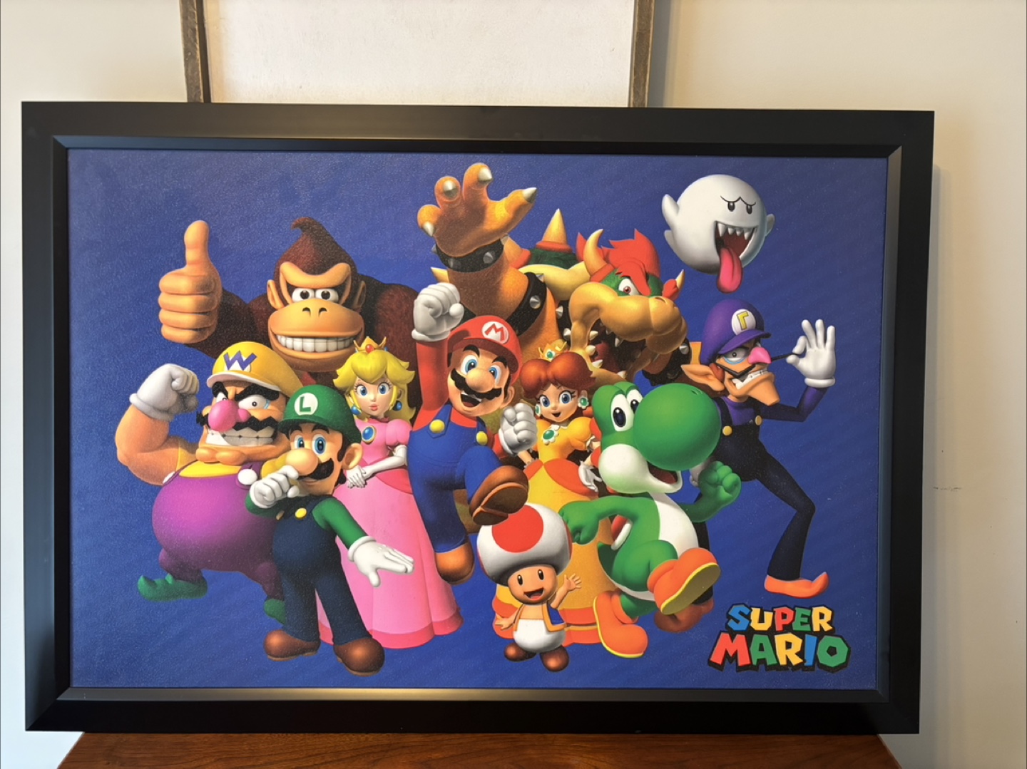 Large Super Mario Framed Picture