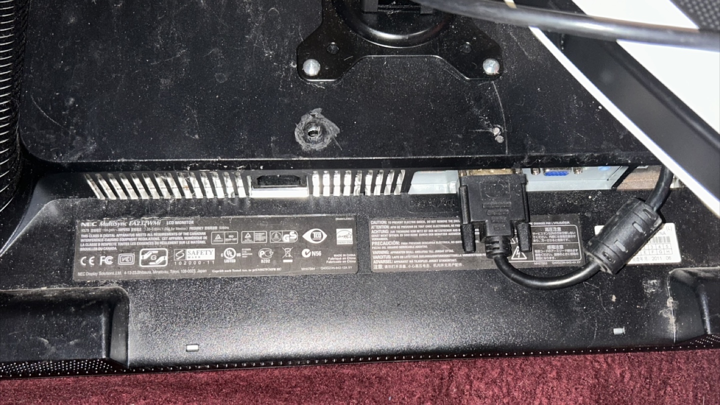 Dual Monitor Screens - NEC MultiSync EA232WMi-BK 23" Monitor - photo 5