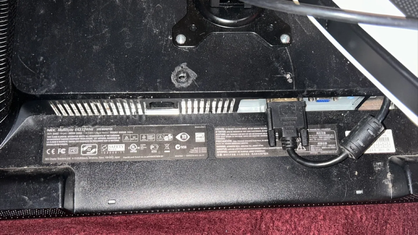 Dual Monitor Screens - NEC MultiSync EA232WMi-BK 23" Monitor image indicator(5)