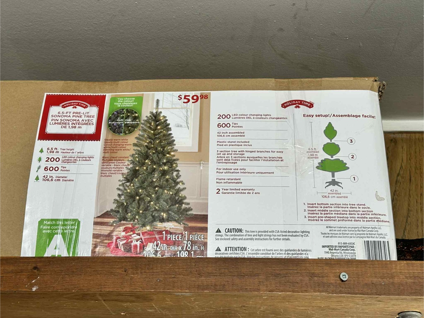 Holiday Time 6.5-ft Pre-Lit Sonoma Pine Tree