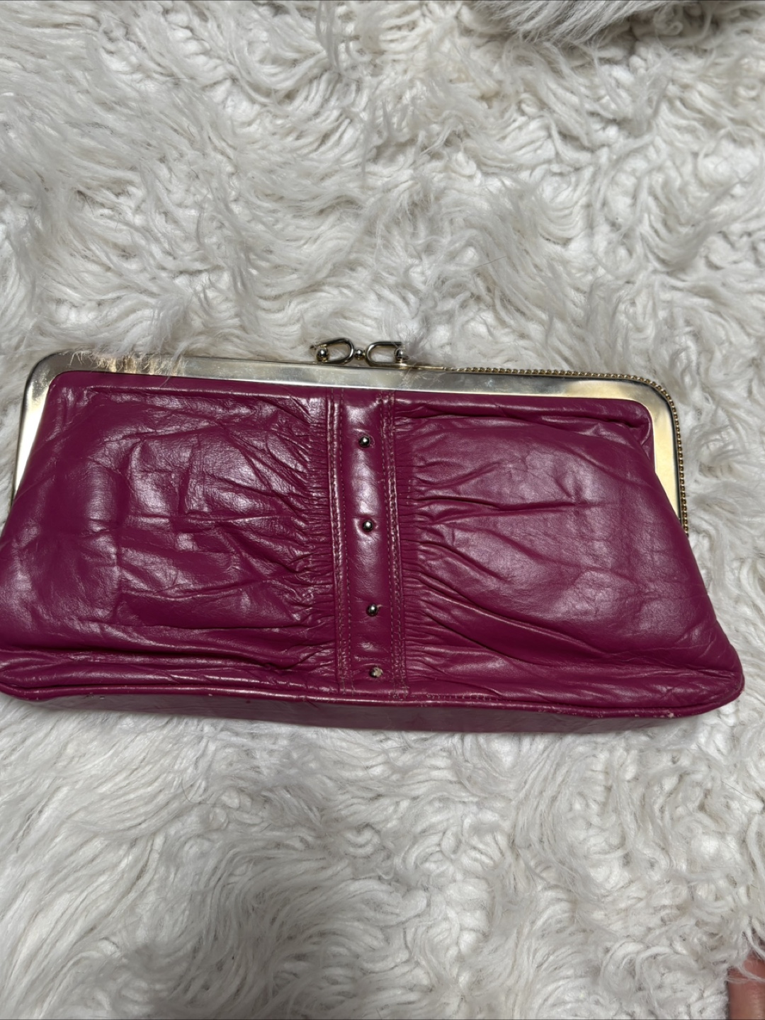 Vintage Magenta Kisslock Clutch