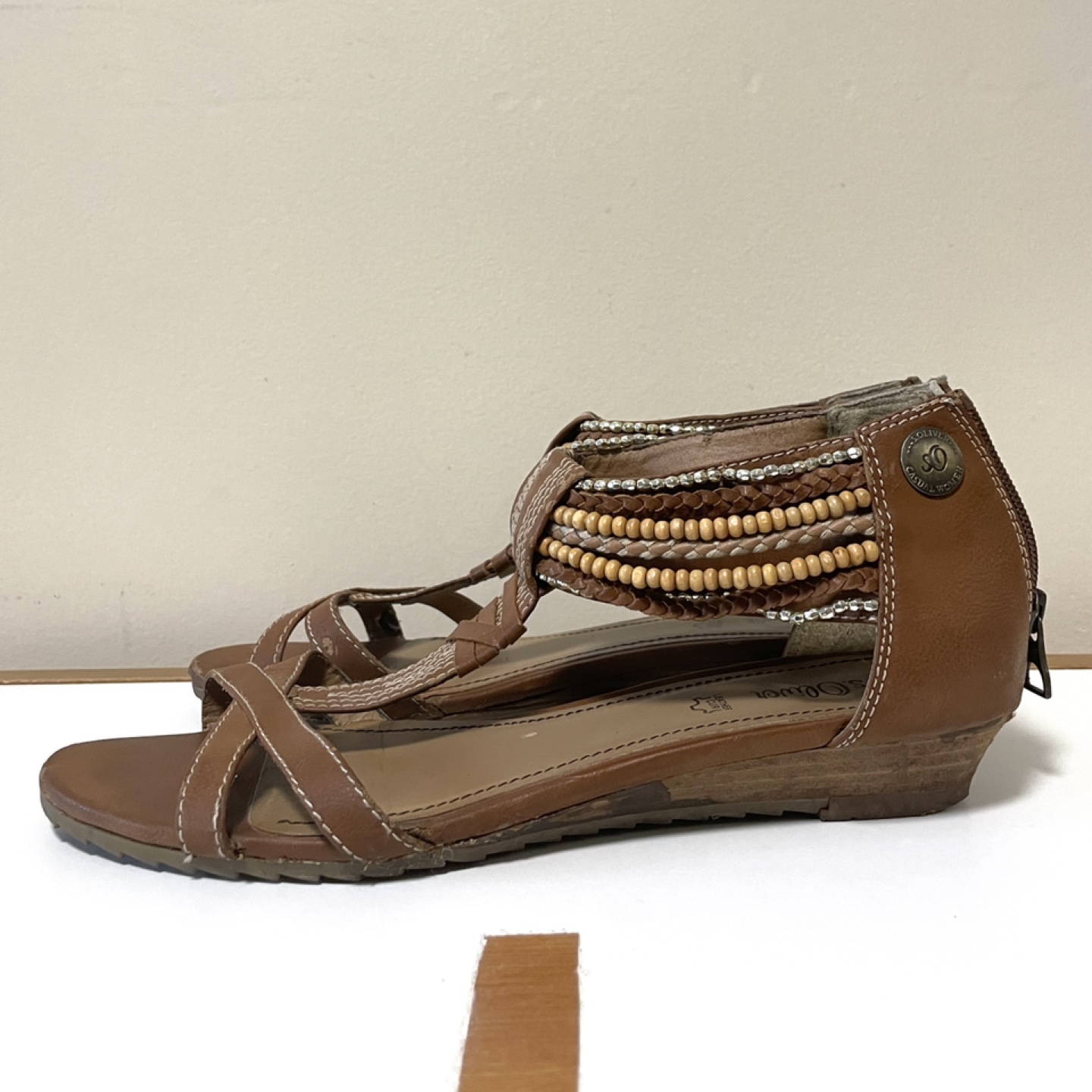Beaded Wedge Sandals Sz 10 🧡 - photo 2