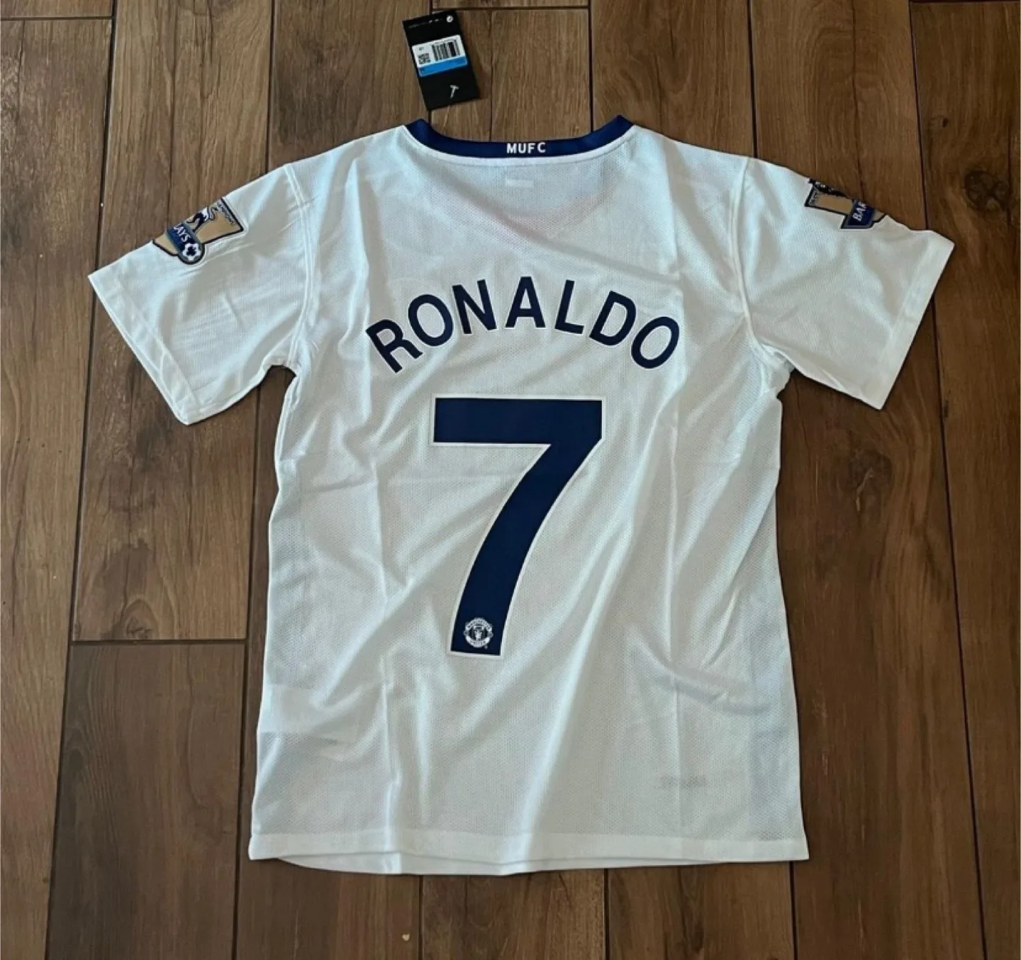 Ronaldo #7 Manu 2006/2007 Away White Nike Soccer Jersey thumbnail