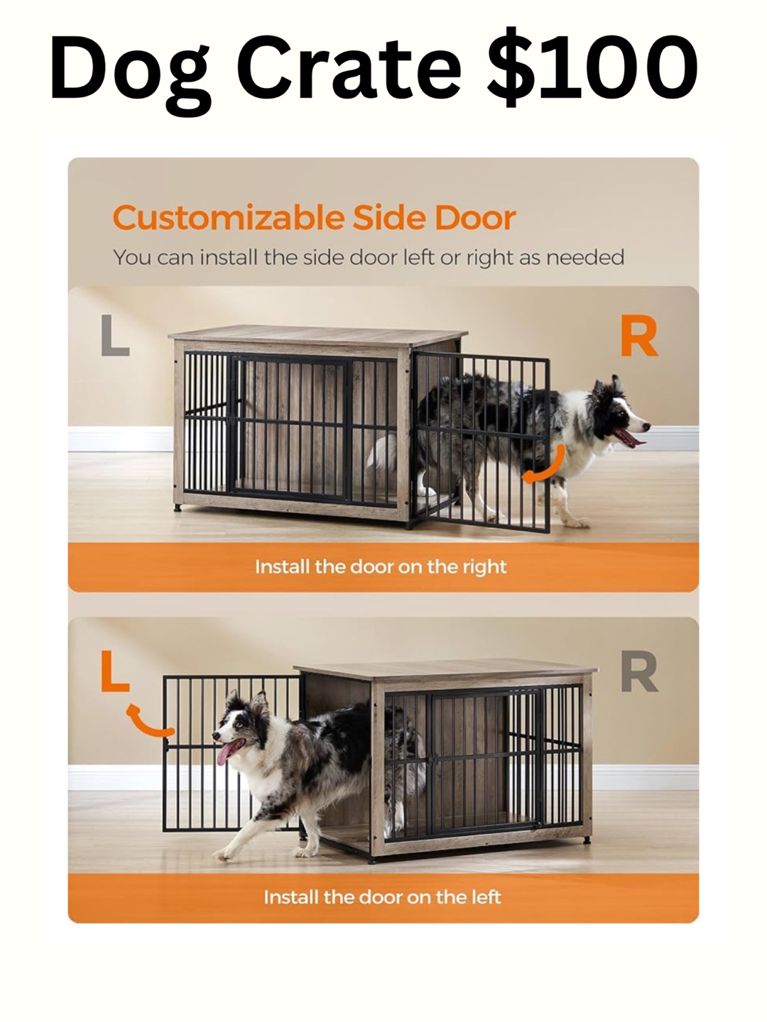 Dog Crate with Customizable Side Door - photo 4