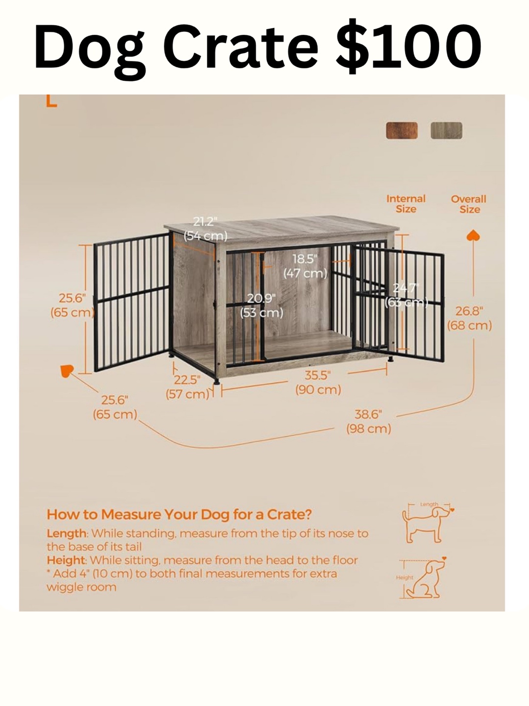 Dog Crate with Customizable Side Door - photo 5