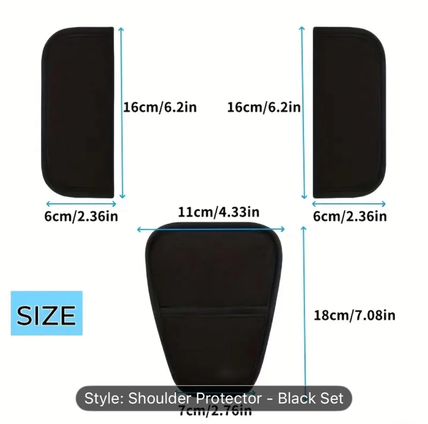 Black Shoulder Strap Pads - New image indicator(2)