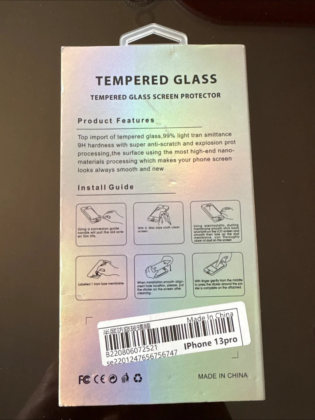 iPhone 13 Pro Tempered Glass Screen Protector - New image indicator(2)