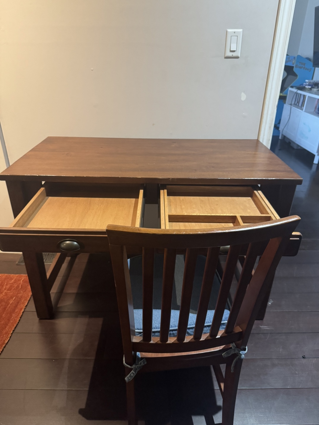 Wooden Desk with Chair - photo 5