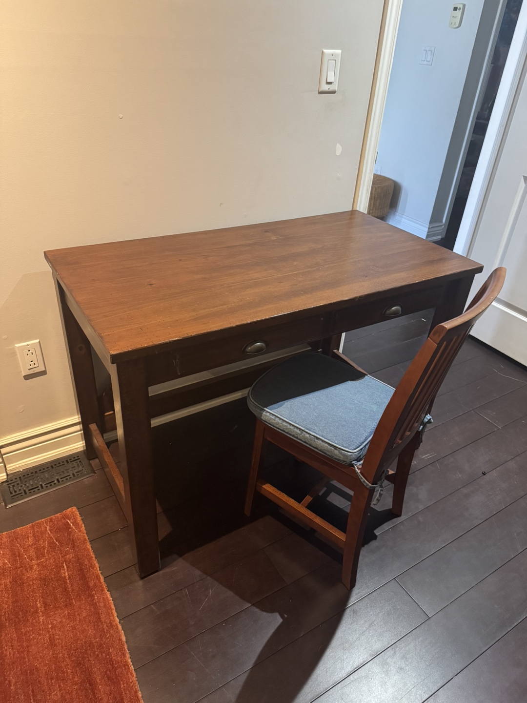 Wooden Desk with Chair - photo 2