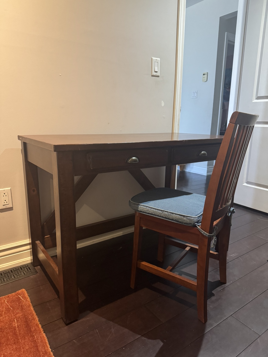 Wooden Desk with Chair